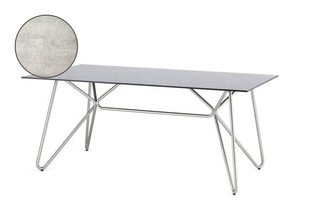 Valencia Gartentisch rund Edelstahl 160x90 cm
