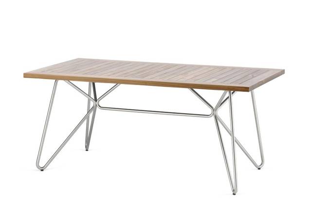 Valencia Table de jardin ronde acier inoxydable 180x90 cm 3