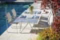 Valencia Gartentisch rund Edelstahl 180x90 cm 3