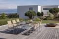 Valencia Gartentisch rund Edelstahl 180x90 cm 6