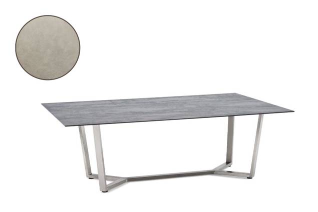 Uri Loungetisch Edelstahl 140x90 cm