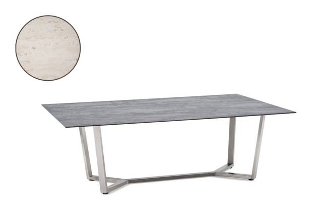Uri Loungetisch Edelstahl 120x70 cm