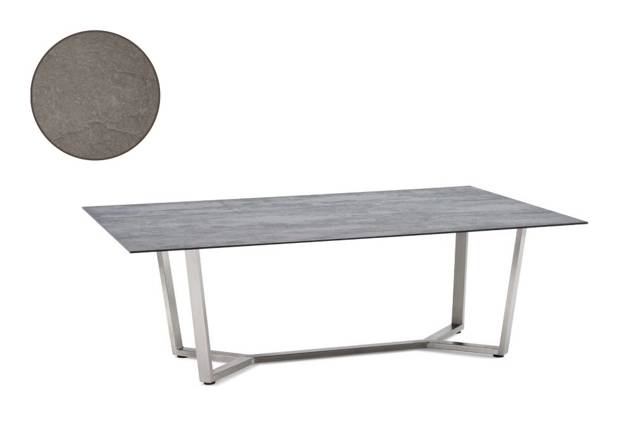 Uri Loungetisch Edelstahl 140x80 cm