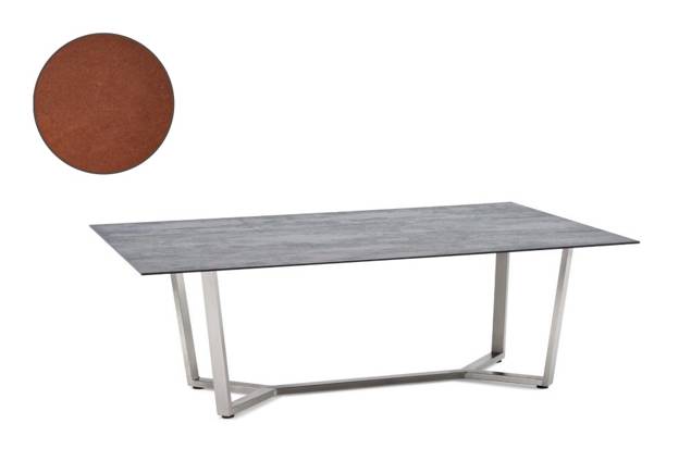 Uri Loungetisch Edelstahl 140x80 cm