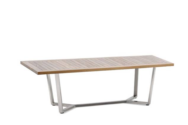 Uri Table de salon acier inoxydable 160x90 cm 3