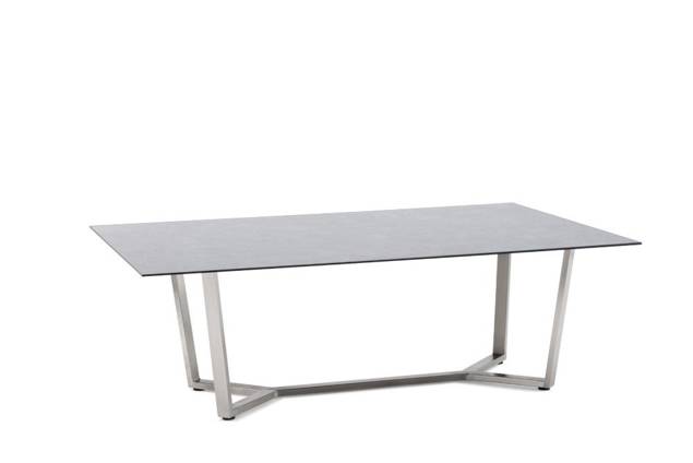 Uri Table de salon acier inoxydable 160x90 cm 5