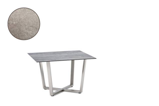 Uri Loungetisch Edelstahl 90x90 cm