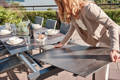Kos Table de jardin à acier inoxydable 130/170/210x80 cm 7