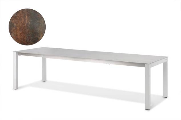 Gartentisch ausziehbar Aluminium 130/170/210x80 cm KOS