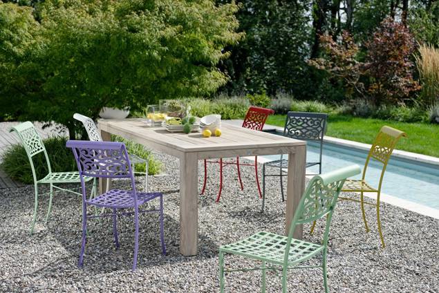 Cordoba Gartenstuhl stapelbar Stahl 2