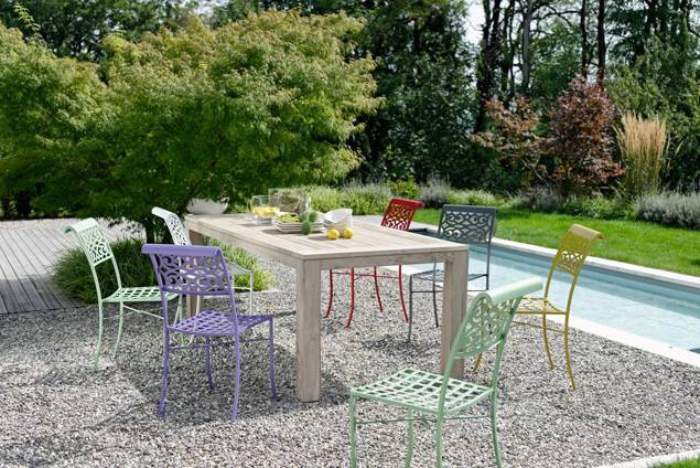 Cordoba Gartenstuhl stapelbar Stahl 3