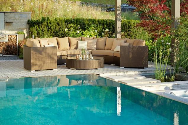 Soleil Loungetisch Rattan Ø 120 cm 6