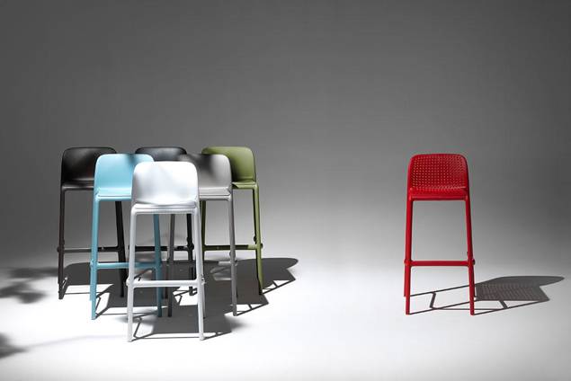 Lido Tabouret de bar empilable synthétique 1