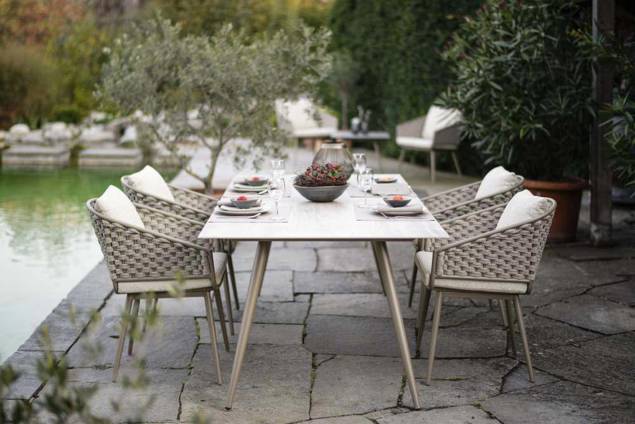Kapstadt Table de jardin aluminium 100x100 cm 7