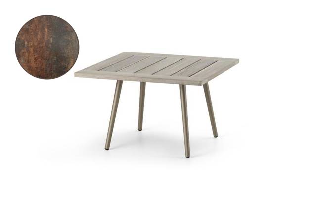 Kapstadt Loungetisch Aluminium 70x70 cm