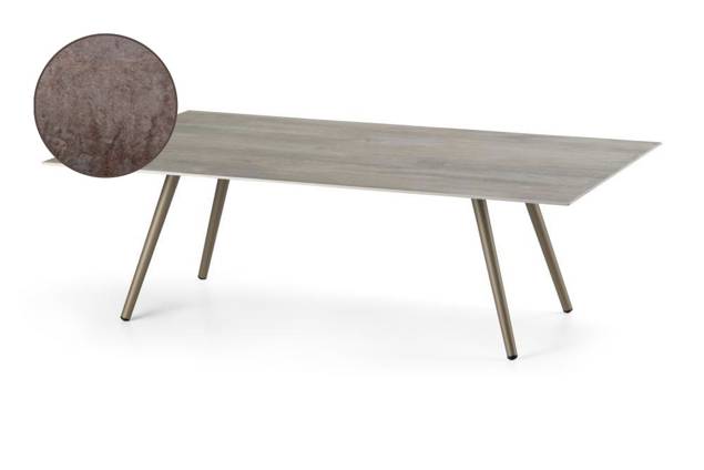 Kapstadt Table de salon aluminium 120x70 cm