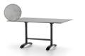 Trento II Table de jardin pliante aluminium 120x70 cm