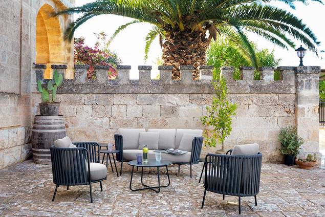 Granada Loungetisch Stahl Ø 65 cm 2