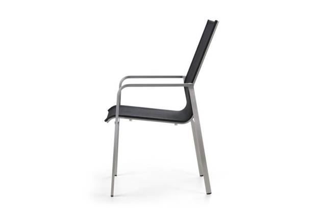 Porto Chaise de jardin dossier haut acier inoxydable 2