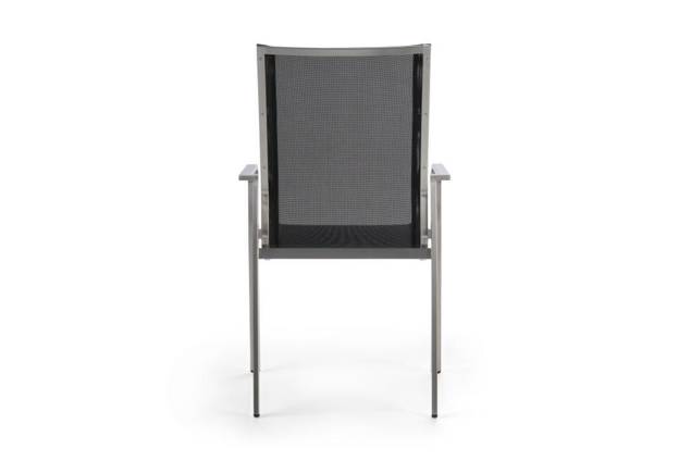 Porto Chaise de jardin dossier haut acier inoxydable 4