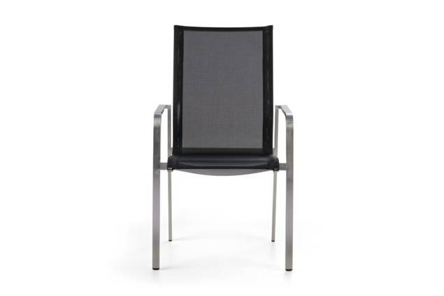 Porto Chaise de jardin dossier haut acier inoxydable 6