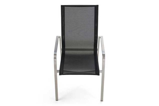 Porto Chaise de jardin dossier haut acier inoxydable 8