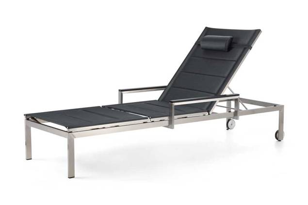 Rotterdam II Chaise longue acier inoxydable 6