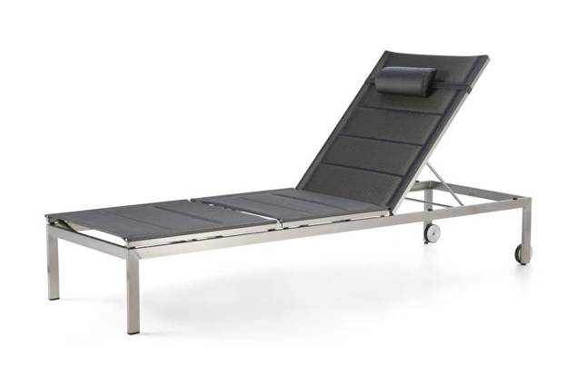 Rotterdam II Chaise longue acier inoxydable 2