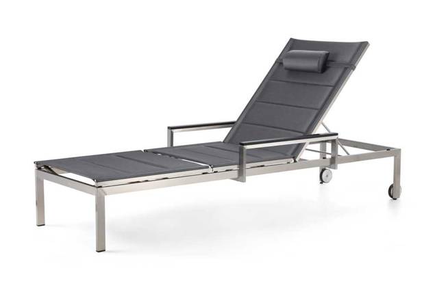 Rotterdam II Chaise longue acier inoxydable 8