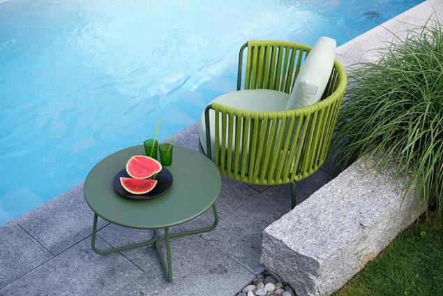 Granada Loungetisch Stahl Ø 65 cm 2