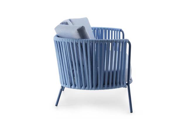 Granada 2.5er Loungebank Stahl 1