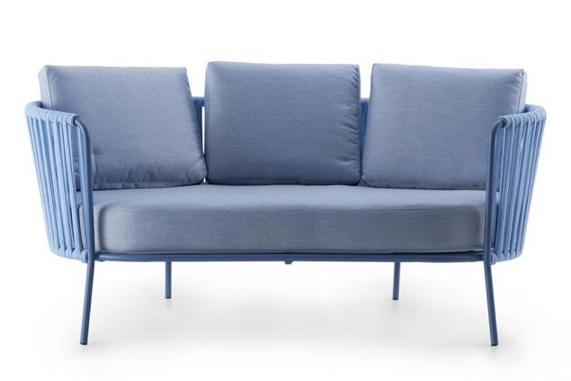 Granada 2.5er Loungebank Stahl 3