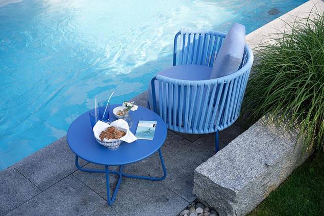 Granada Loungetisch Stahl Ø 65 cm 2