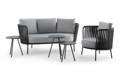 Granada Loungetisch Stahl 3-teilig Ø 40 cm 1