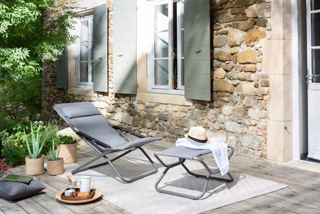 Transabed Chaise de jardin pliant acier 2