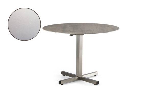 Dublin Table de jardin pliante acier inoxydable Ø 100 cm