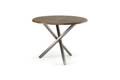 Alaska Table de jardin ronde acier inoxydable, profilé 4x4 1