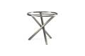 Alaska Table de jardin ronde acier inoxydable, profilé 4x4 2