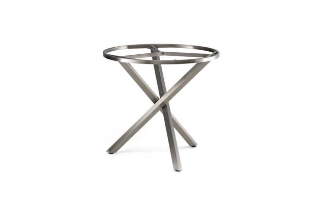 Alaska Gartentisch rund Edelstahl, Profil 4x4 4