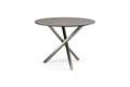 Alaska Table de jardin ronde acier inoxydable, profilé 4x4 3