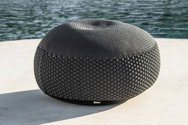 Palermo Outdoor Pouf dunkelgrau 4