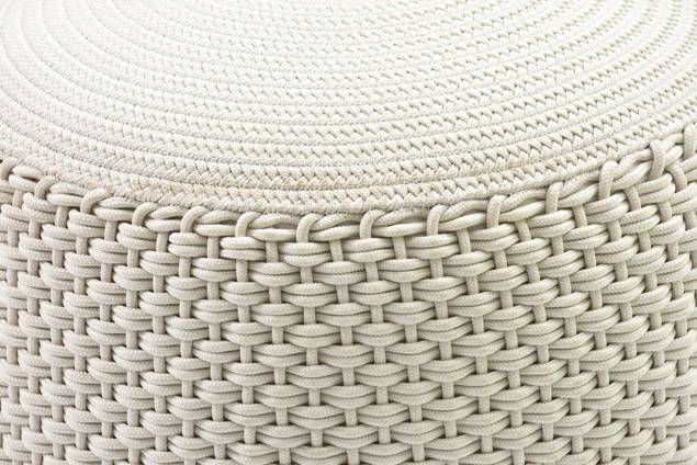 Palermo Outdoor Pouf elfenbein 4