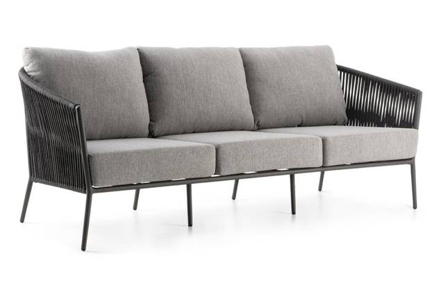 Kapstadt Banc lounge 3 places aluminium 2