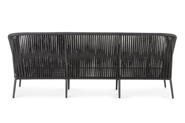 Kapstadt Banc lounge 3 places aluminium 6