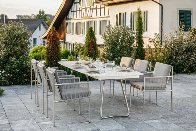 Rügen Chaise de jardin acier inoxydable 22