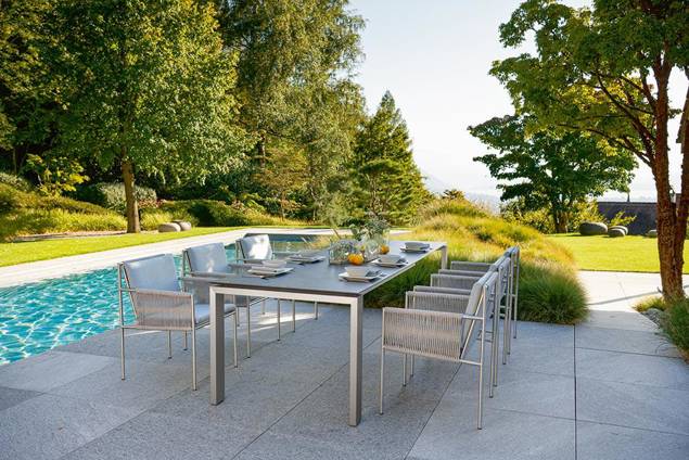 Rügen Chaise de jardin acier inoxydable 4