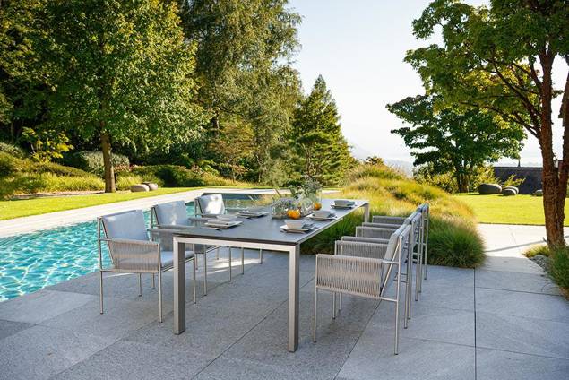 Rügen Chaise de jardin acier inoxydable 14