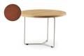 Rügen Table de salon ronde acier inoxydable, hauteur 40 cm Ø 70 cm