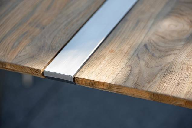 Montana Table de jardin à rallonge bois 160/220x100 cm 4