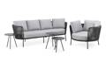Granada Banc lounge 3 places acier 4